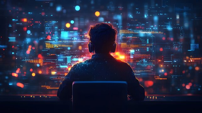 AI-generated captions and subtitles improving accessibility in a streaming service, inclusive media technology, modern vector illustration