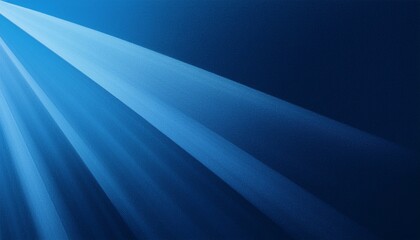 Fototapeta premium Light blue ray dark blue background grainy gradient noise texture banner design