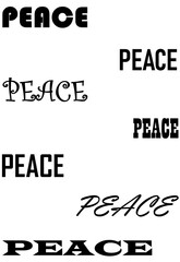 PEACE PACE Frieden Vektor Vektorgrafik Vektorschrift Transparenter Hintergrund