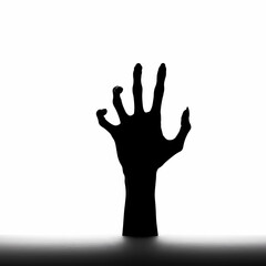 Obraz premium Simple Silhouette Illustration of Hand Reaching Up