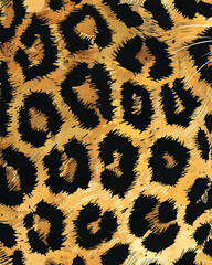 Leopard print pattern: vibrant animal fur texture background for fashion and design