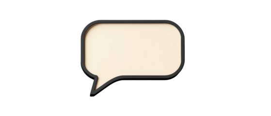 Chat bubble design isolated on white background for communication concepts, message exchange, conversation, social media interaction, feedback, and user engagement.