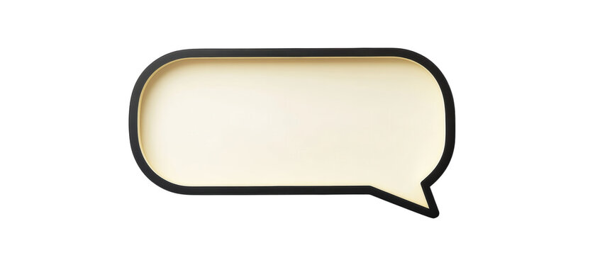 Blank speech bubble isolated on white background for messages, communication, design, conversation, social media, dialogue, thought, creative concepts.