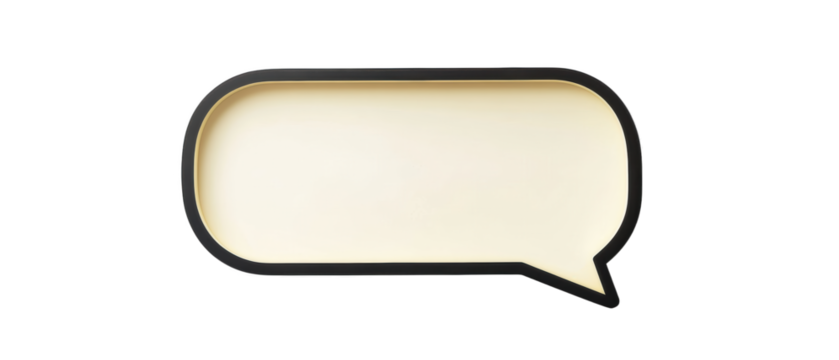 Blank speech bubble isolated on white background for messages, communication, design, conversation, social media, dialogue, thought, creative concepts.