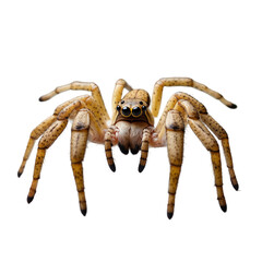Natural Pose of a Banana Spider with Six Legs Isolated on Transparent Background