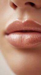 woman lips soft highlights pastel hues
