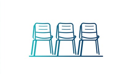 Three Chairs in a Row, Office Setting