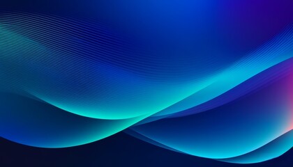 Obraz premium A vibrant, abstract gradient background with a smooth transition from deep blue to bright blue, with a soft green blend in between. 