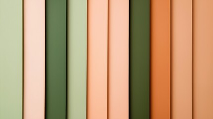 Pastel vertical stripes: soft green, peach, and cream color palette in minimalist design