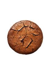 Fototapeta premium Chocolate chip cookie isolated on white background, baked dessert, sweet treat, homemade snack, tasty indulgence, chocolate dessert, food photography.