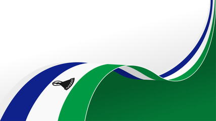 Lesotho flag wave isolated with copy space background © Pemuda Santaii
