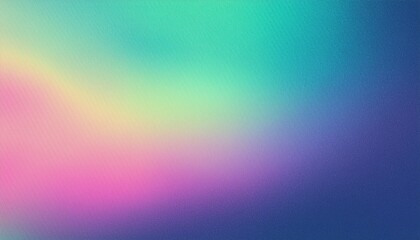 Obraz premium Grainy gradient background, pastel blue pink purple green noise texture banner, header cover poster backdrop design