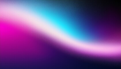 Fototapeta premium Glowing abstract grainy gradient background, purple blue pink white black noisy texture color shape banner poster cover header backdrop design
