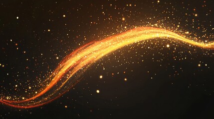 Obraz premium Fireworks Show with Glowing Golden and Red Streaks