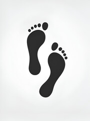 foot print vector icon illustration on white background..eps