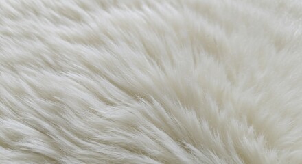 Fototapeta premium Soft creamy white fur texture background shows luxurious fluffy fibers elegantly arranged. AI Generated