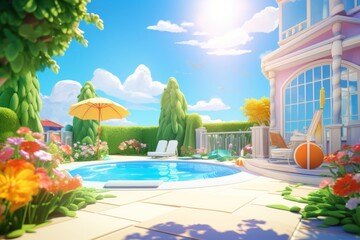 Summer architecture sunlight outdoors.