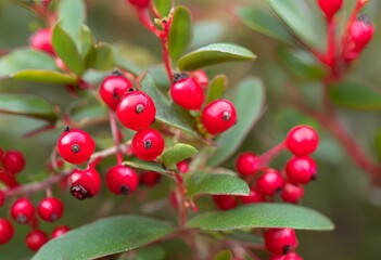 Obraz premium red berries on a branch