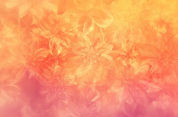 Vibrant Floral Background with Soft Hues of Pink and Orange for Creative Design and Artistic Projects