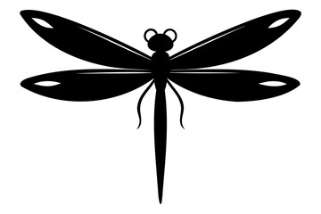 High-Quality Dragonfly Silhouette Vector Illustration  Isolated on Transparent Background