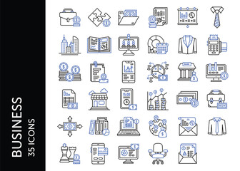 Business icon pack. Set icon design