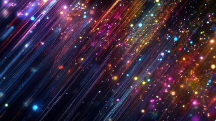 Fototapeta premium Fireworks Cascading in Colorful Streaks of Light