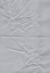 Fototapeta premium crumpled white paper with folding marks. print layer.