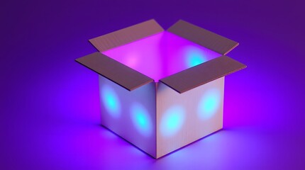 Stacks of neatly arranged yellow-orange delivery boxes against a vibrant purple background, creating a modern and minimalist aesthetic. The scene highlights the concept of shipping, packaging