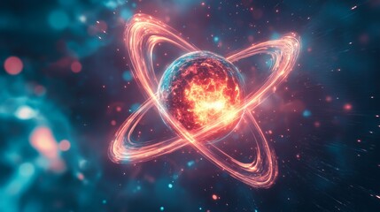 Obraz premium The concept of a peaceful atom understanding nuclear energy and its benefits for humanity