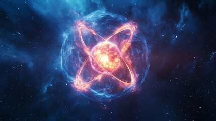 Obraz premium Exploring the concept of a peaceful atom understanding atomic energy and its benefits