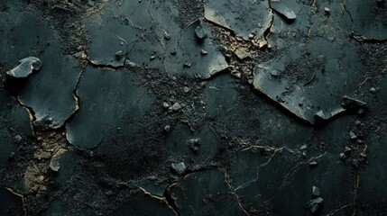 Dark Cracked Surface Texture Abstract Background