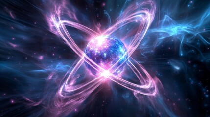 Fototapeta premium The concept of the peaceful atom harnessing nuclear energy for a sustainable future