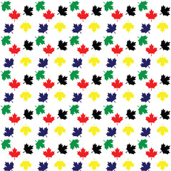 seamless leaf pattern with design vector