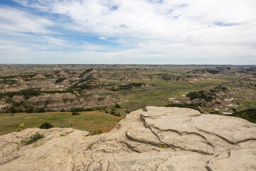 Landscapes of the badlands of North Dakota.