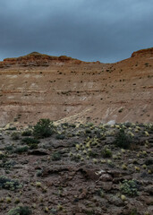 Steepe mountain landscape, chubut province, patagonia, argentina