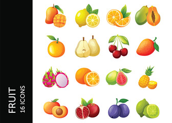 Fruit icon pack. Set icon design
