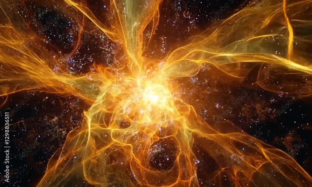 Canvas Prints brilliant fireworks display with bright colorful explosions and sparkling trails of light against de