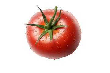 Fresh tomato png background transparent for culinary use isolated food item high-quality image studio lighting