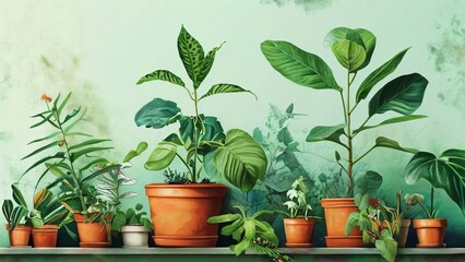 Fototapeta premium Illustration of Planting for Plant Something Day in Vibrant and Natural Colors