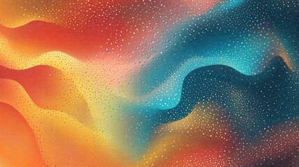 abstract colorful nebula with water droplets