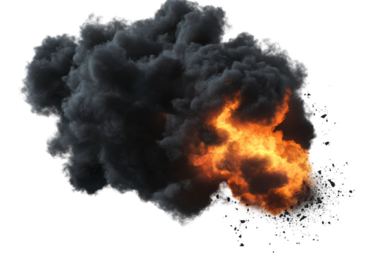 Explosive fireball eruption digital art png background transparent smoke cloud visualization