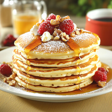 pancake slapjack pile on plate