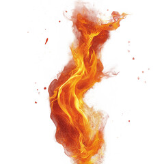 Fototapeta premium Abstract Fiery Flames png isolated on transparent background