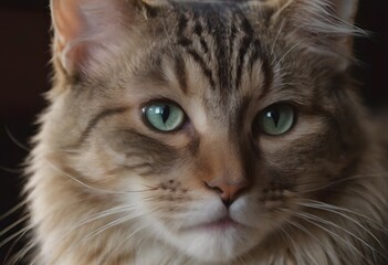 close up portrait of a cat
