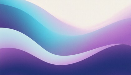 Naklejka premium Grainy gradient background blue purple white abstract wave backdrop light banner pastel color gradient, noise texture retro poster design