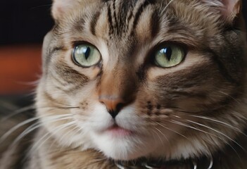 close up portrait of a cat
