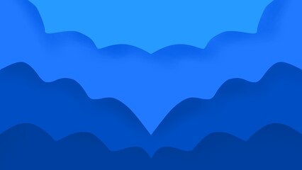 Layered Blue Abstract Wave Background