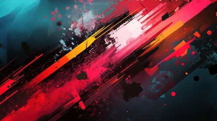 Naklejka premium abstract red and blue diagonal brush strokes