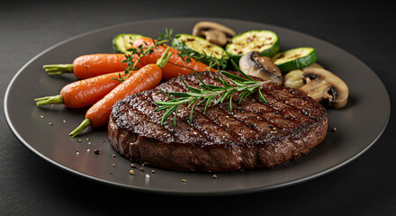 beef steak with vegetables