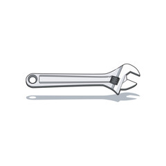 Adjustable wrench for gripping and turning nuts and bolts in mechanical, automotive, and industrial applications. Essential hand tool for repairs, maintenance, and construction tasks.